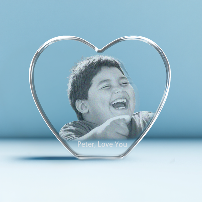 Birthday Personalized Gift - Crystal 3D Photo Heart