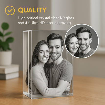 Personalized Crystal 3D Photo Tower