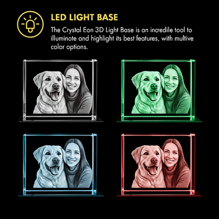 Personalized Crystal 3D Photo Rectangle for Mom