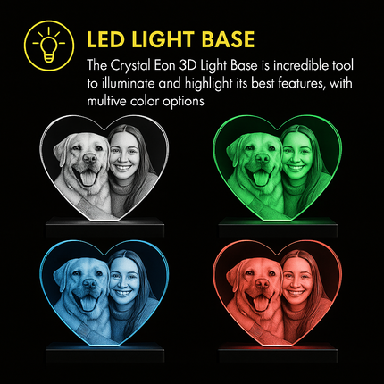 Personalized Crystal 3D Photo Heart