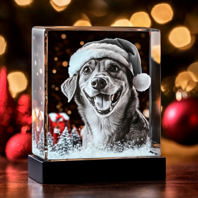 Christmas Crystal 3D Photo Rectangle