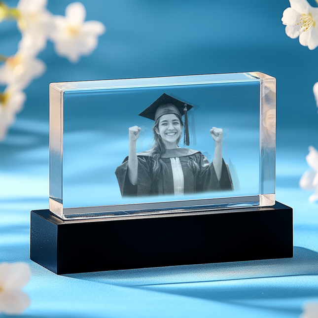 Graduation Personalized Gift - Crystal 3D Photo Rectangle