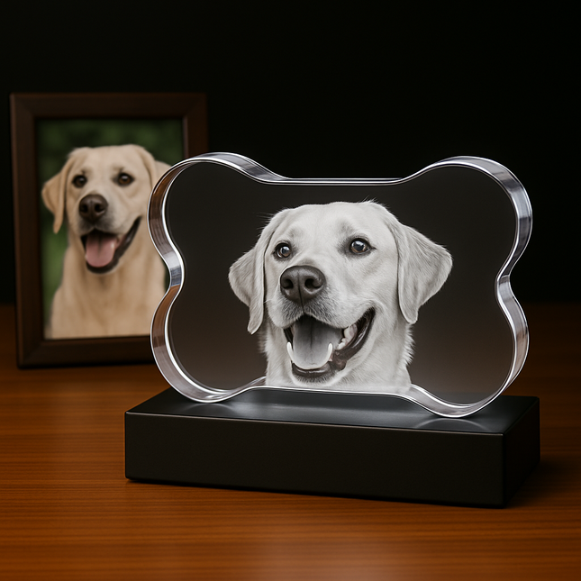 Personalized Crystal 3D Photo Bone