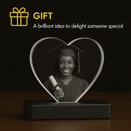 Personalized Crystal 3D Photo Heart