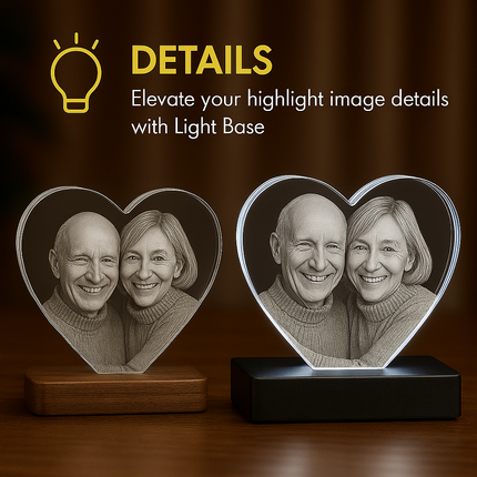 Personalized Crystal 3D Photo Heart