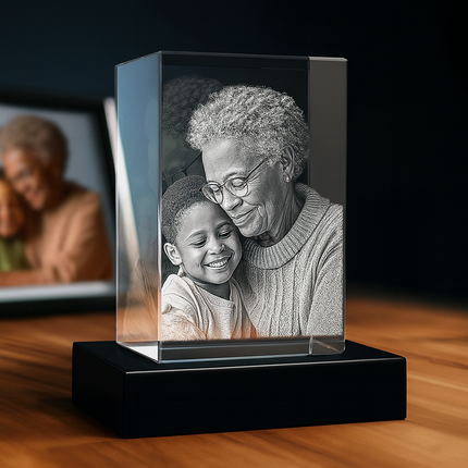 Personalized Crystal 3D Photo Tower