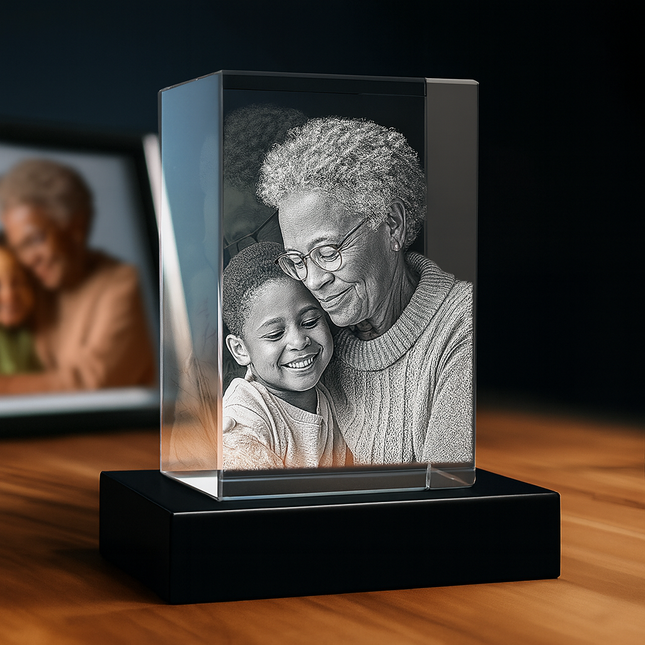 Personalized Crystal 3D Photo Tower