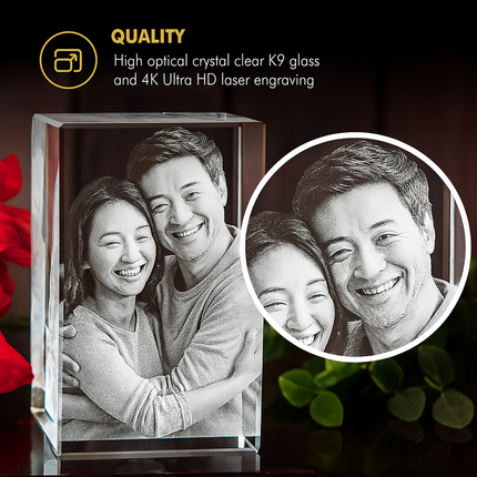 Personalized Crystal 3D Photo Tower